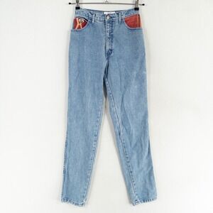 Vtg Opal By Lorraine Wardy Jeans Womens 8 Blue Western Pockets Cotton Classic